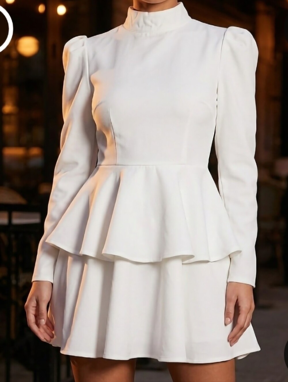 PrettyLittleThing White Tiered Dress with Branded Tag